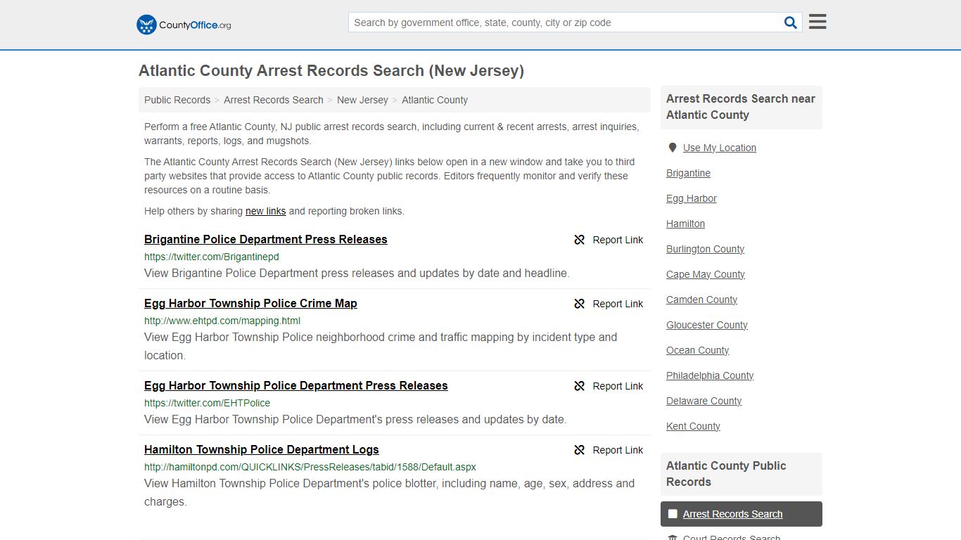 Arrest Records Search - Atlantic County, NJ (Arrests & Mugshots)